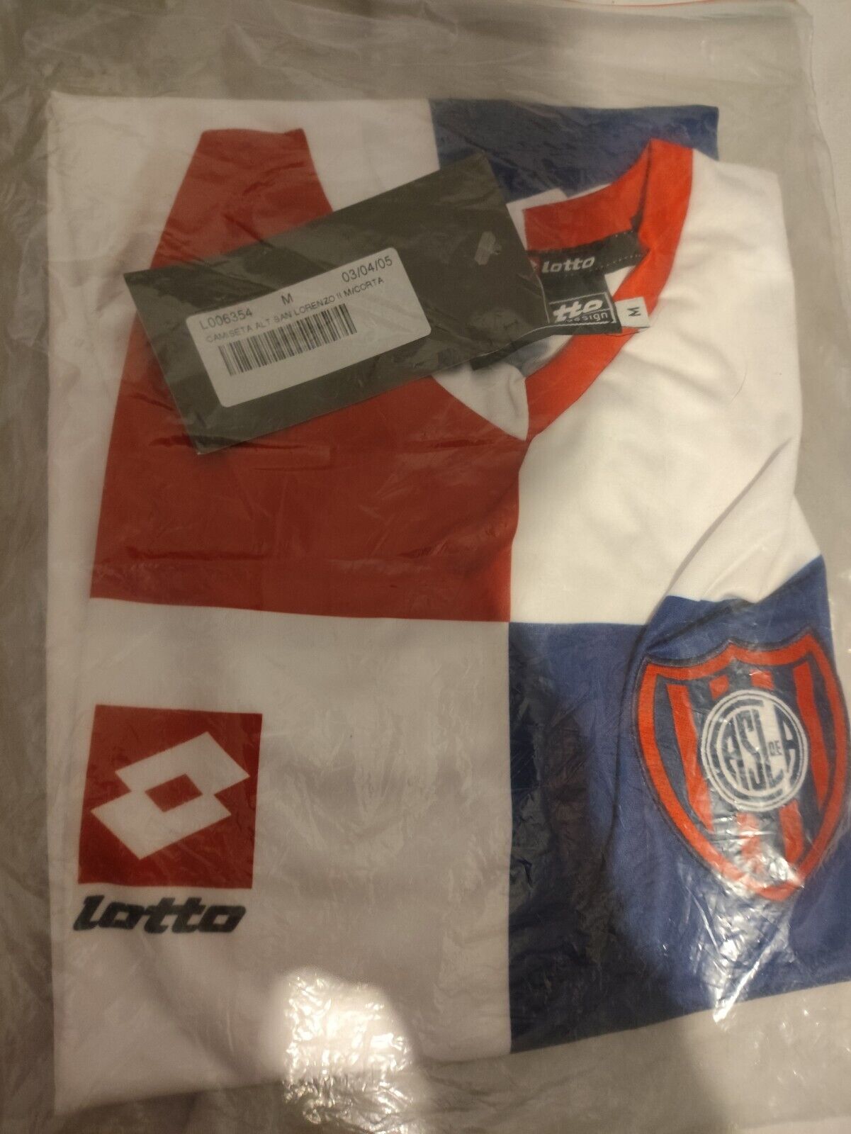San Lorenzo Soccer Jersey Vintage 2006 Long NWT Lotto