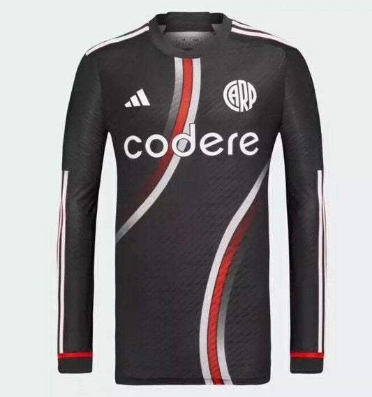 River Plate 2024 Away Soccer Jersey Aeroready Argentina Long Sleeves