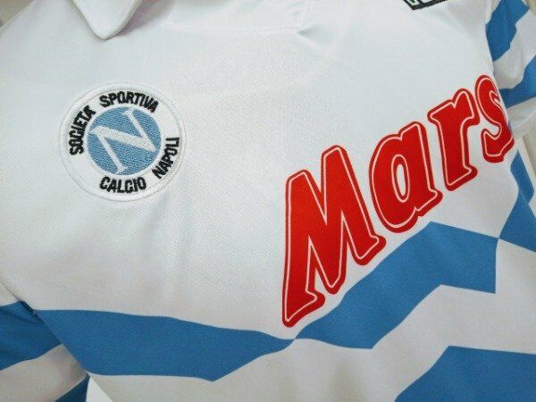 Maradona Napoli Mars Retro Soccer Jersey Shirt 1989/90 White