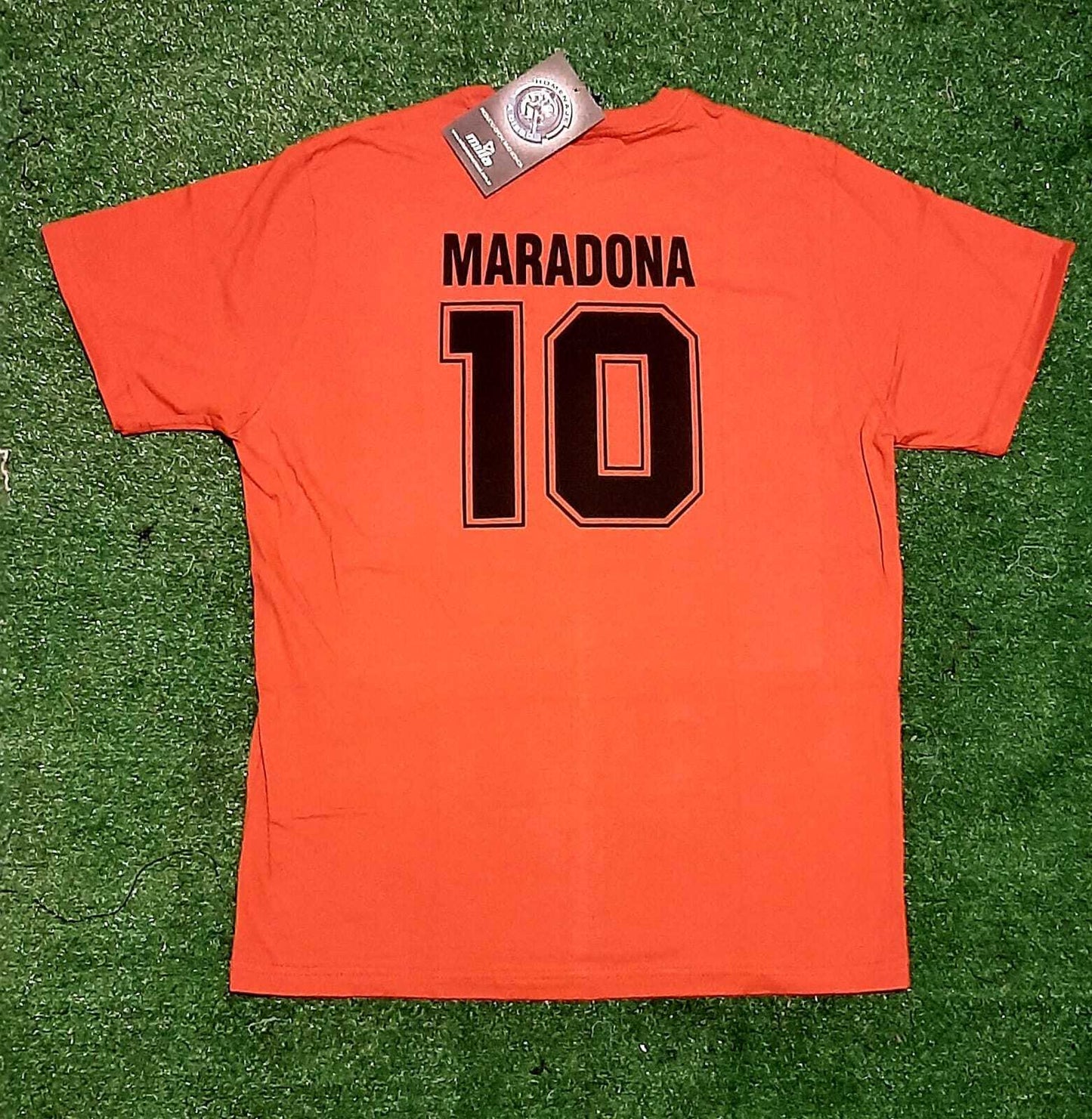 Maradona Milla Official T Shirt DIEGO 10 Red Retro Soccer Jersey