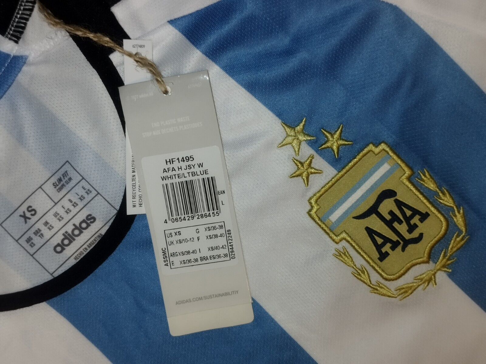Argentina 2022 Women Soccer Jersey Adidas Brand New 3 Stars Messi