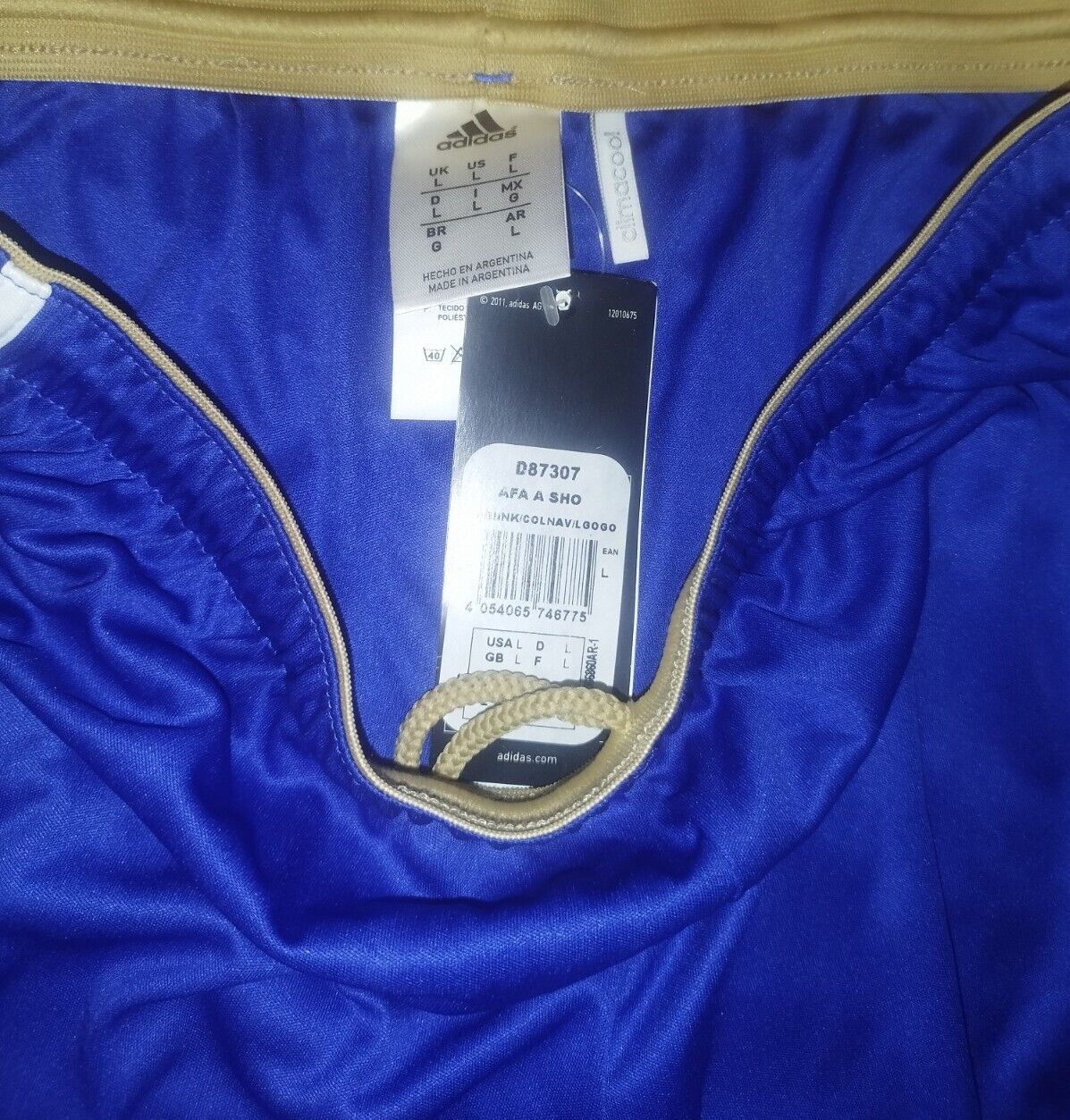 Argentina 2014 Climacool Away Soccer Shorts
