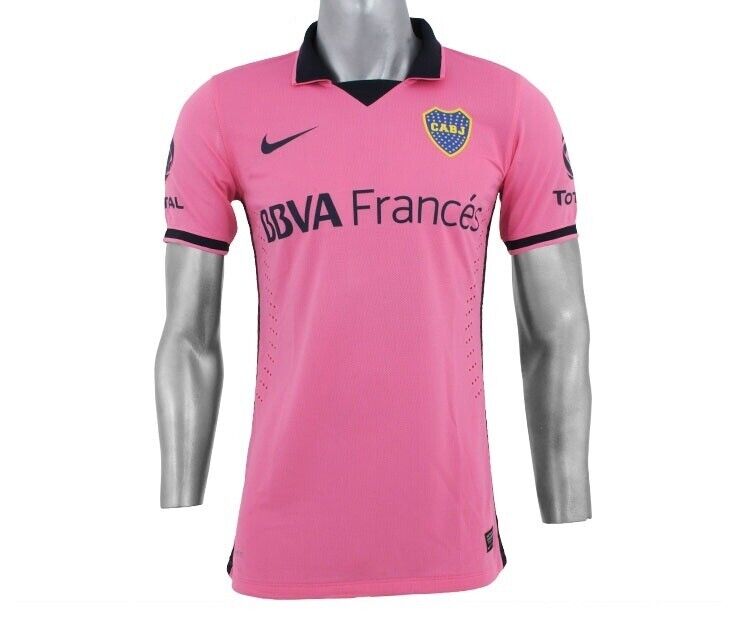 Boca Juniors 2013 Pink Soccer Jersey Argentina