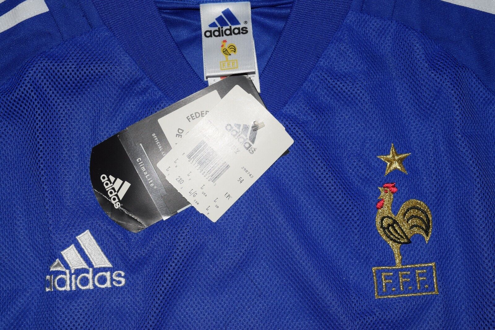 France 2002 Adidas Climalite Soccer Jersey