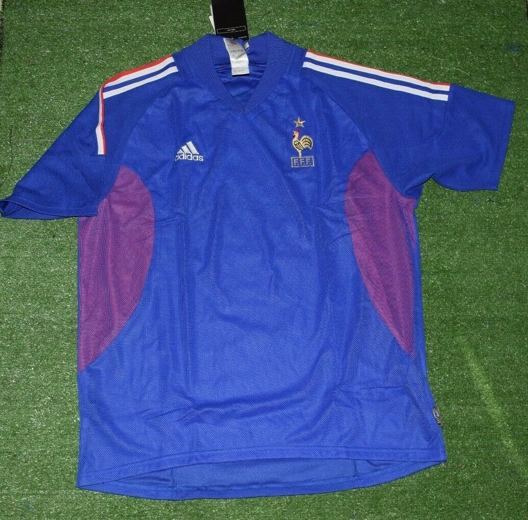 France 2002 Adidas Climalite Soccer Jersey – futbol10shop