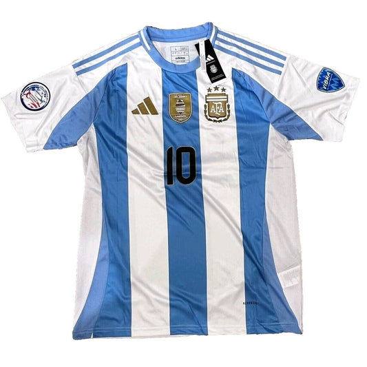 Messi Argentina 2024 Home Soccer Jersey Copa America Patch