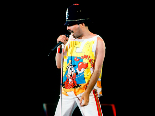 Freddie Mercury Tank Top Betty Boop scissors cut Live At Wembley Magic Tour