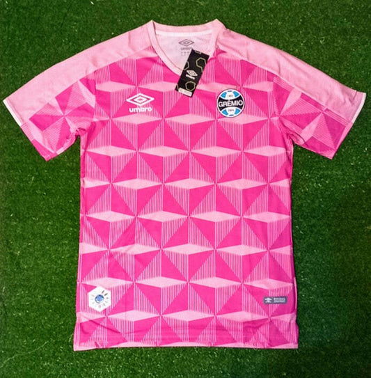 Gremio Official Soccer Jersey UMBRO Brazil 2019-2020 Away Pink