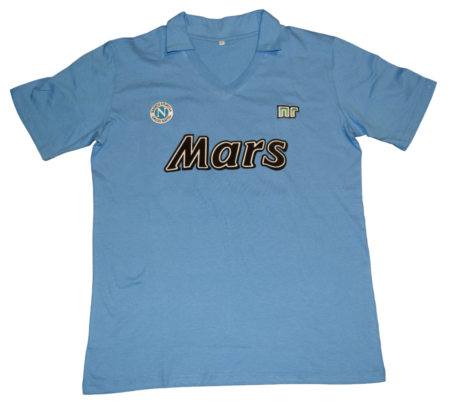 Maradona Napoli Mars Retro 1988 Soccer Jersey Sewn In Numbering