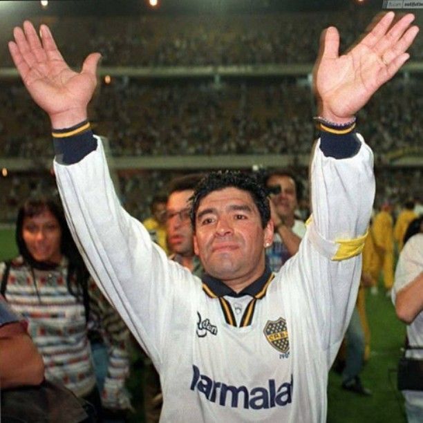 Boca Juniors 1995/96 Maradona Olan Parmalat Soccer Jersey