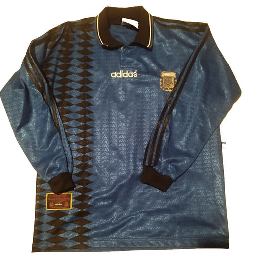 Argentina 1996 Authentic Long Sleeves Away Soccer Jersey