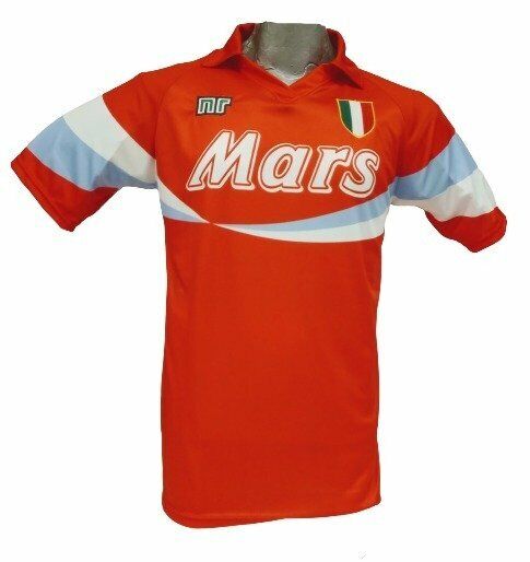 Maradona Napoli Mars Retro Soccer Jersey Shirt 1990/1991 Red